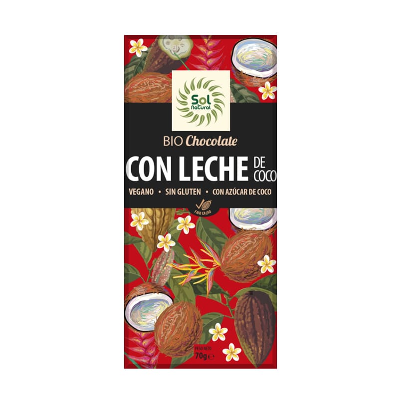 Tableta Chocolate Con Leche De Coco Bio 70g