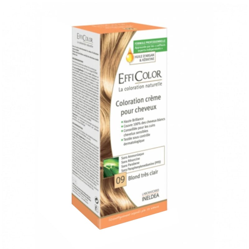 Efficolor Haarfärbung Mittelblond Metallisch N-09