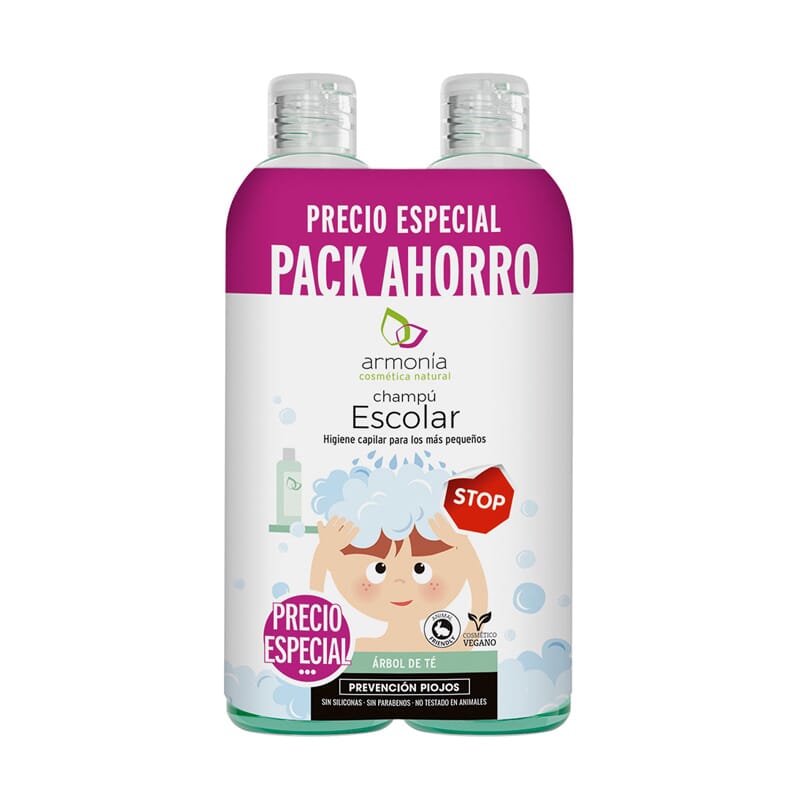 Pack Champô Escolar 2 Unds 300 ml