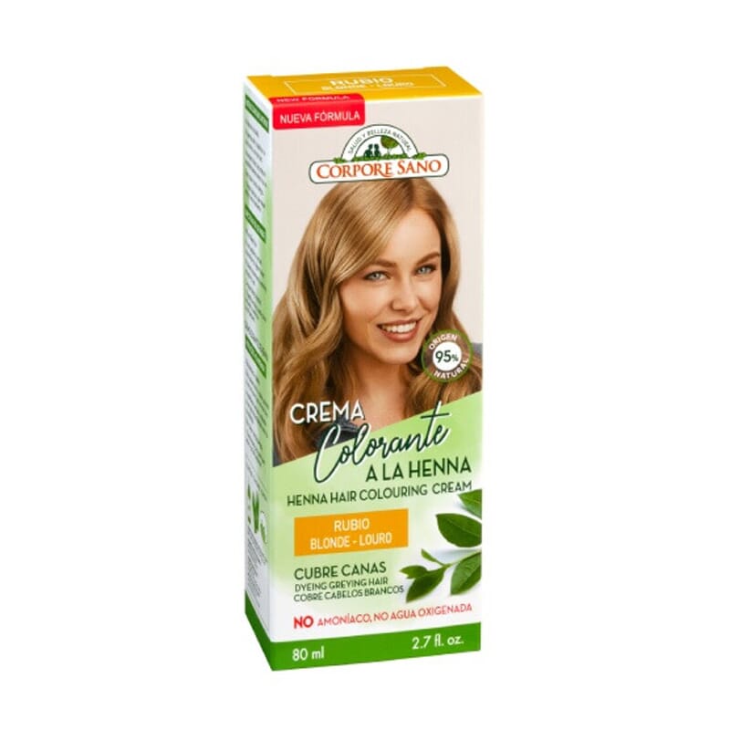 CREMA COLORANTE CABELLO RUBIO 80 ml