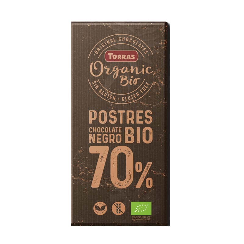 Chocolate Negro Para Postres 70% Cacao Organic 200g