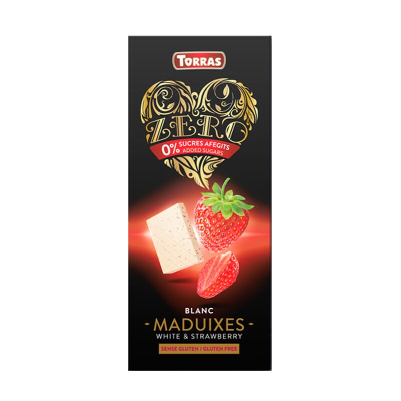 Zero Chocolat Blanc Avec Fraises 125g