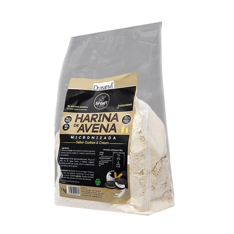 Sport Live Farine à l’Avoine Goût Cookies & Cream 1 Kg