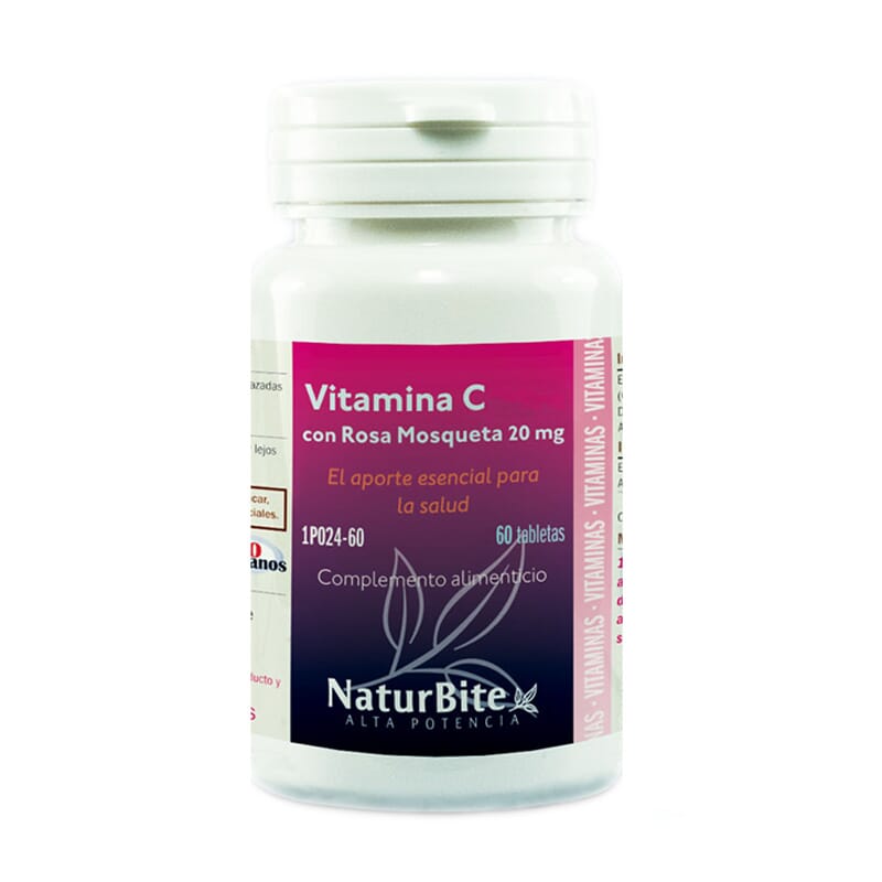 Vitamina C 1000 Mg Rosa Mosqueta 20 mg 60 Tabs