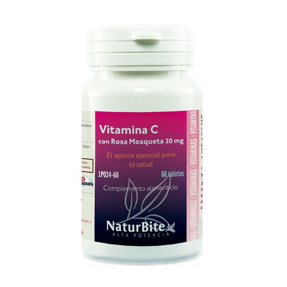 Vitamina C 1000 Mg Rosa Mosqueta 20 mg  60 Tabs de Naturbite