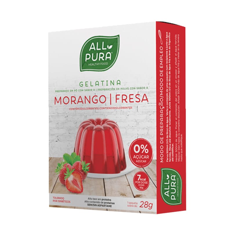 Gelatina Fresa Zero 28g