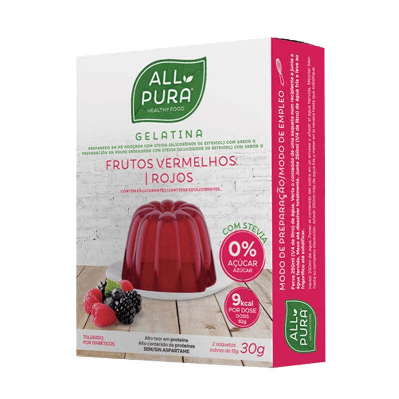 Gelatina Frutos Rojos Stevia 2 Uds 15g