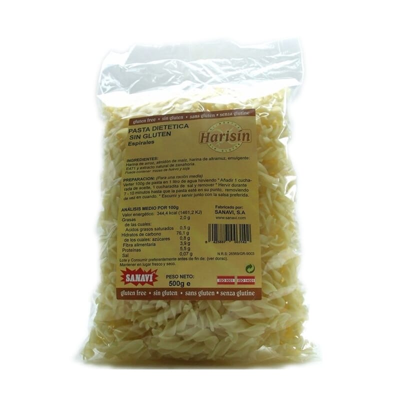 Espirales Sin Gluten 500g