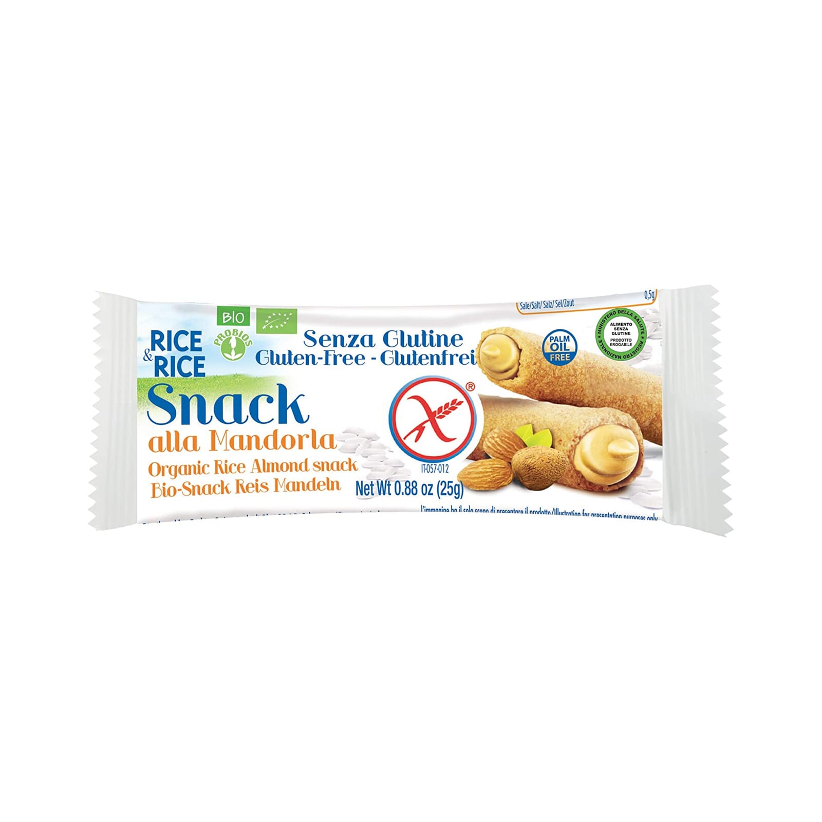Snack Arroz Con Almendra Sin Gluten Bio 25g