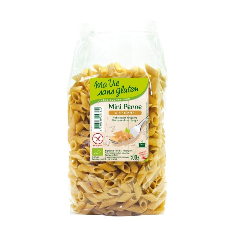 Mini Penne De Arroz Integral 500g