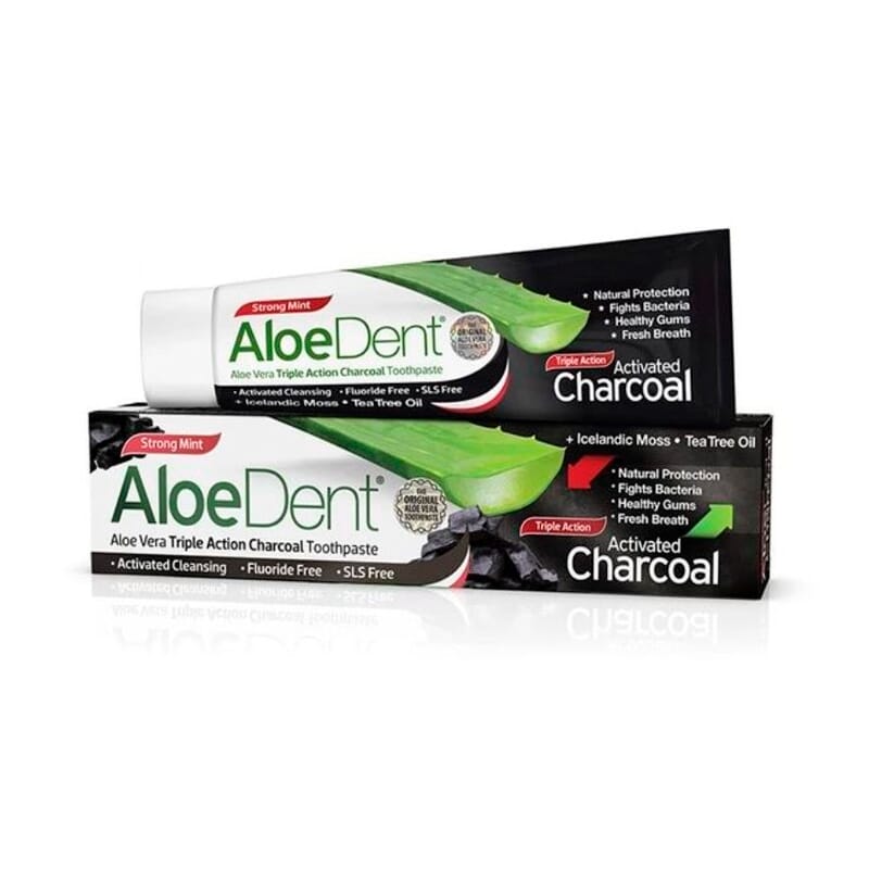 Dentifrico Aloe Vera Con Carbon Activado 100 ml