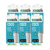 Bebida Vegetal De Coco Sem Açúcar Com Cálcio Bio 6 Unds 1 L da Ecocesta