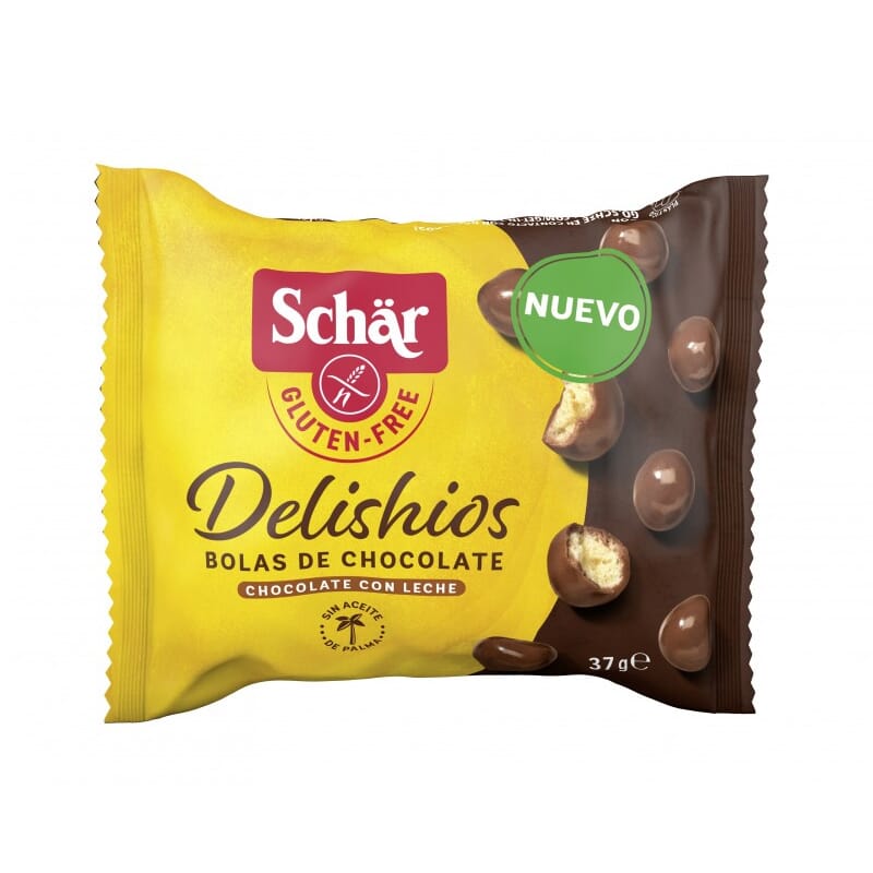 Delishios Bolas Chocolate Con Leche Sin Gluten 37g