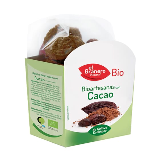 Bolachas Artesanais Com Chocolate Bio 220g da El Granero Integral