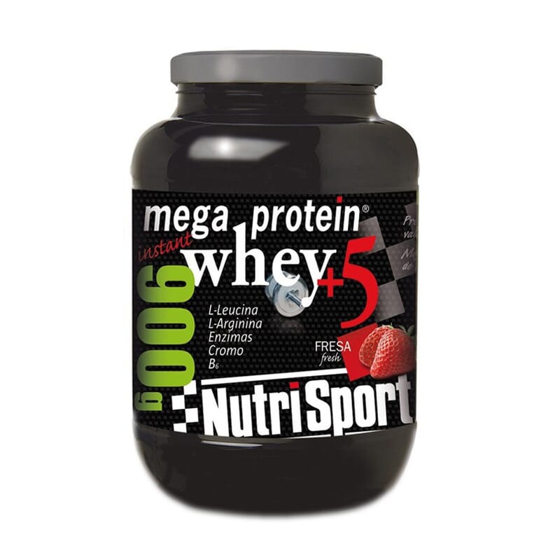 Mega Protein Whey+ 5 Fresa 900g