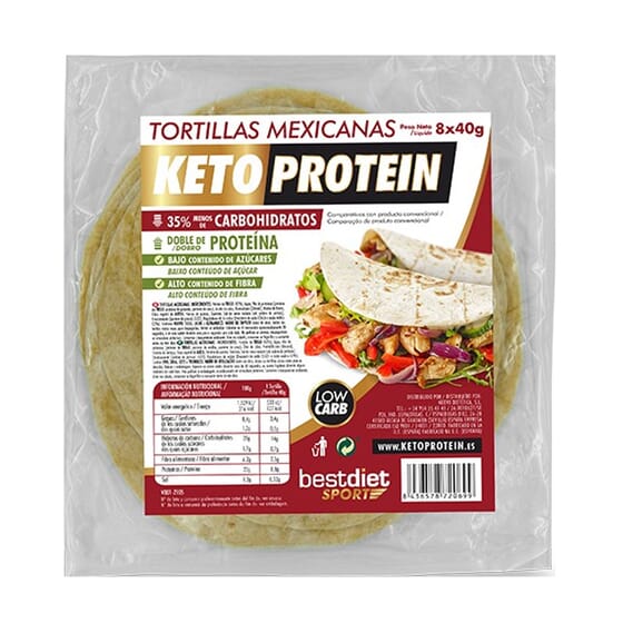 Tortillas Messicane Keto Protein 8 Unità 40g - Bestdiet