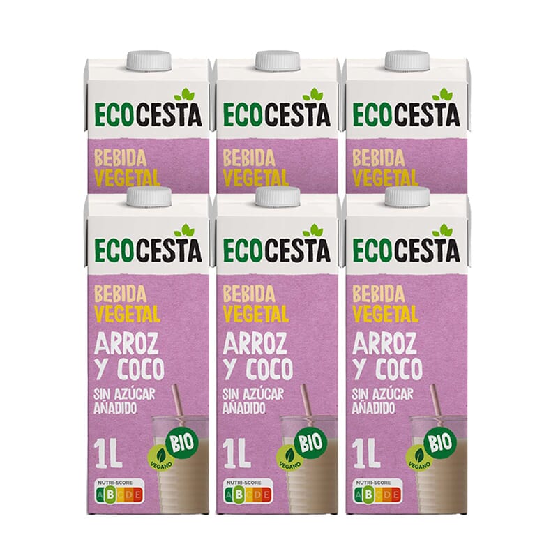 Bebida Vegetal De Arroz Y Coco Bio 6 Uds 1 L