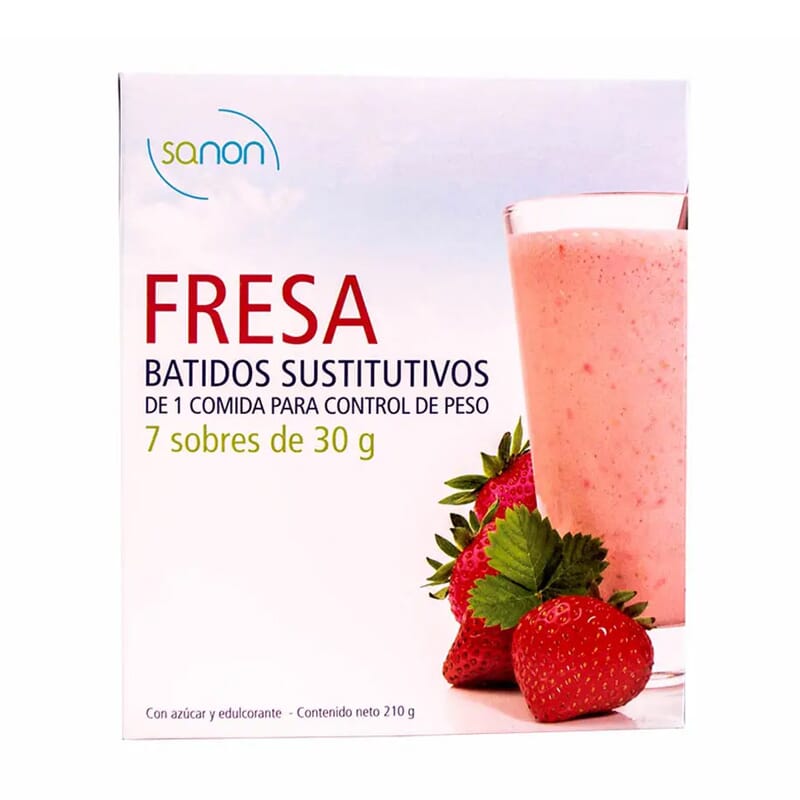 Sanon Batido Sustitutivo Sabor Fresa 7 Sobres 30g