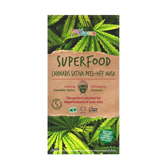Superfood Cannabis Sativa Peel Off Mask di 7th Heaven