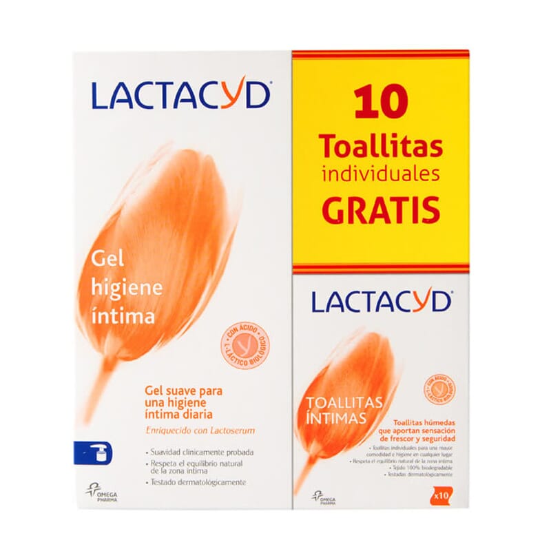 Lactacyd Gel Higiene Íntima 200 ml + Gratis Toallitas 10 uds
