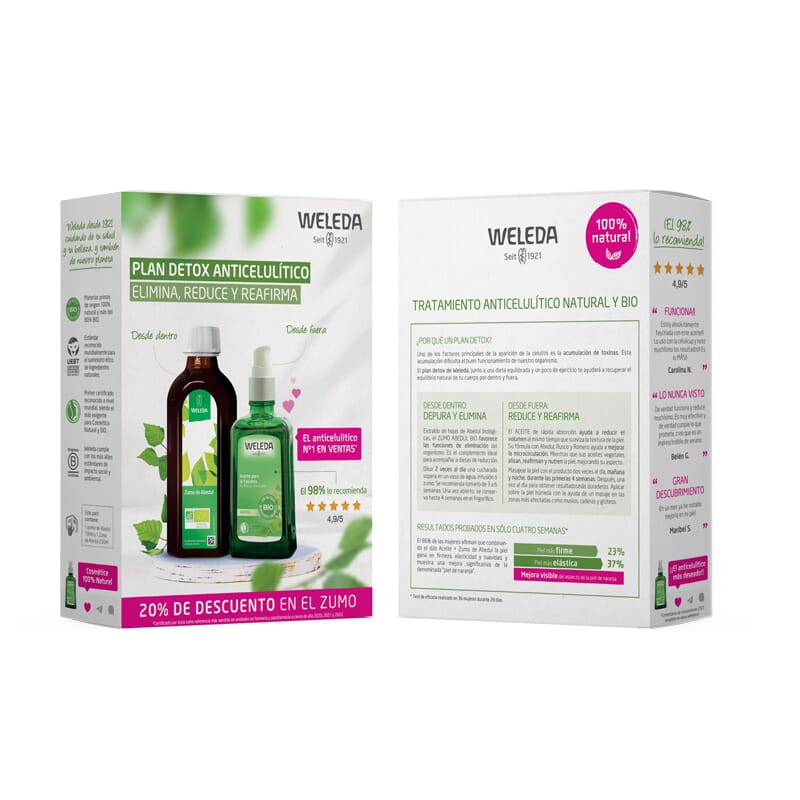 Pack Detox Berkensap 250 ml + Biologische Olie 100 ml