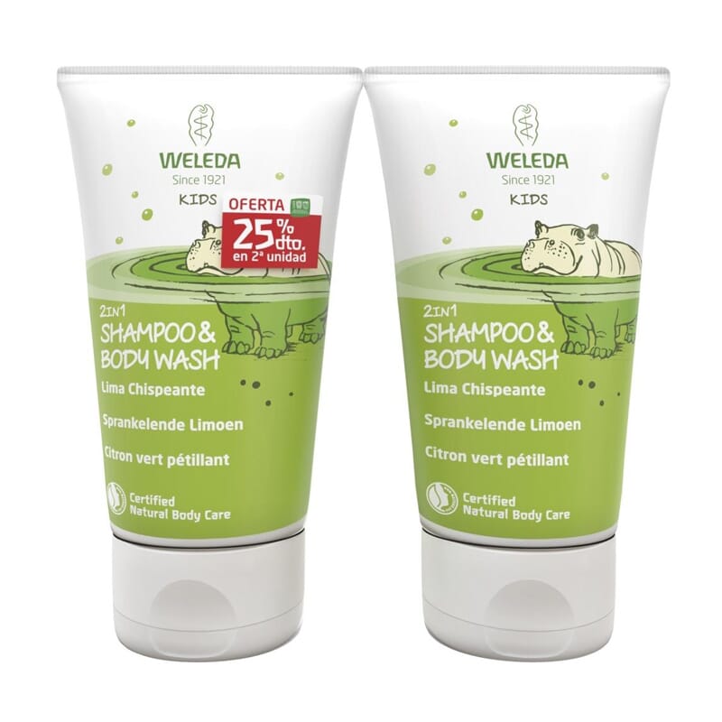 2 En 1 Champú Y Gel Kids Lima Chispeante Duplo 150 ml 2 Uds
