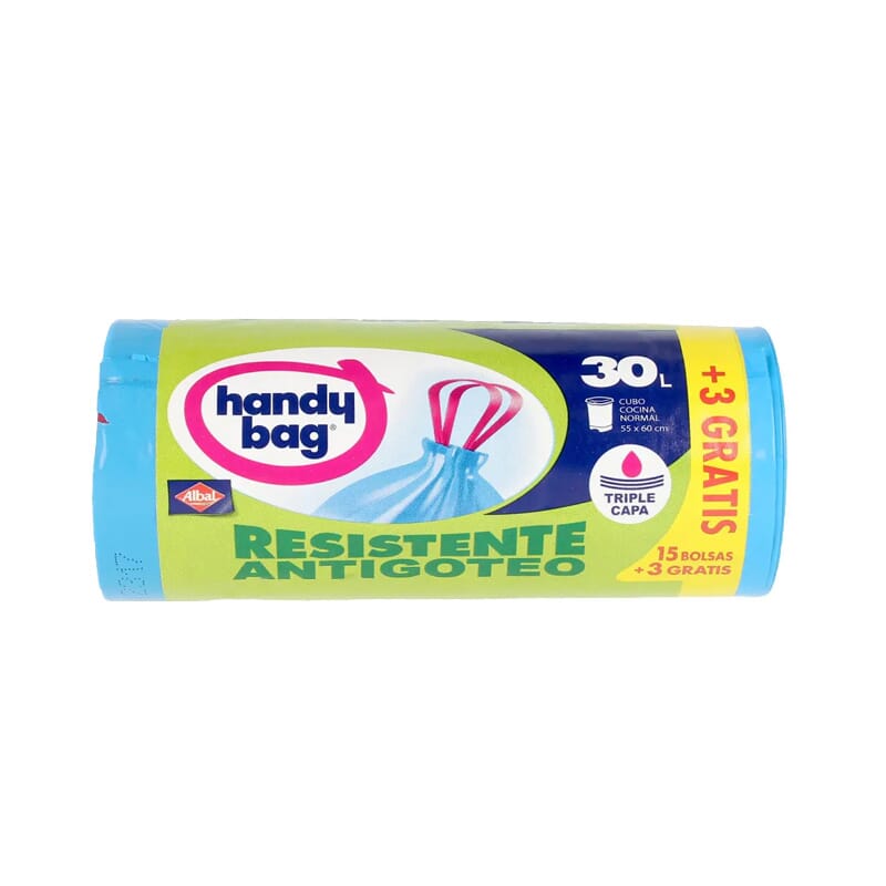 Handy Bag Antibacterias Sacs Poubelle 18 Unités