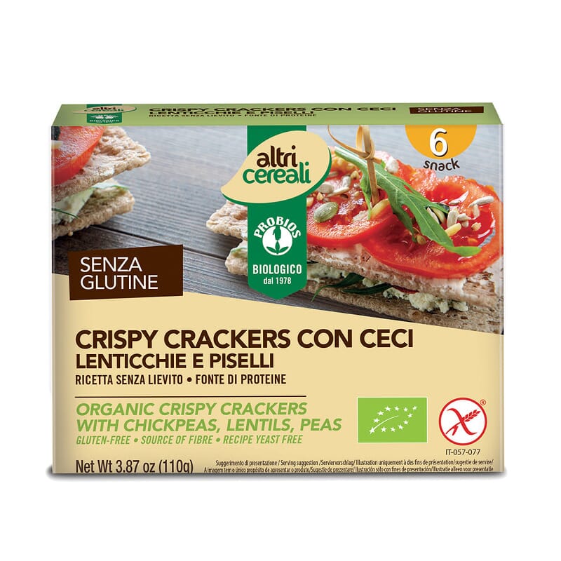 Crispy Crakers Leguminosas Sem Glúten Bio 110g