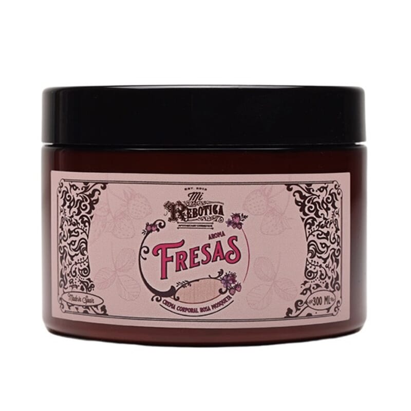 Crema Corporal Rosa Mosqueta Aroma Fresas 300 ml