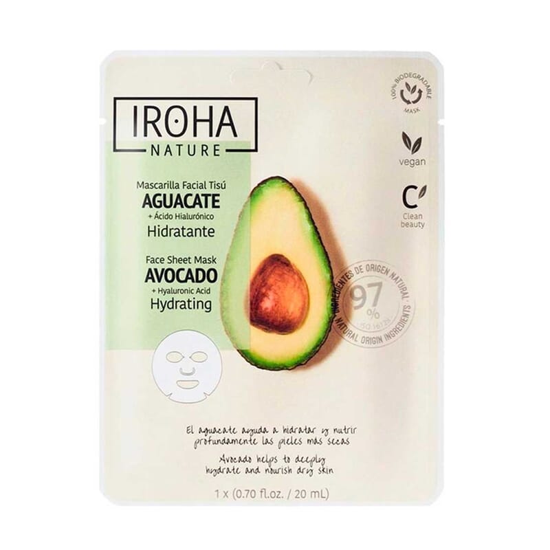 Máscara Facial Hidratante Abacate E Ácido Hialurónico
