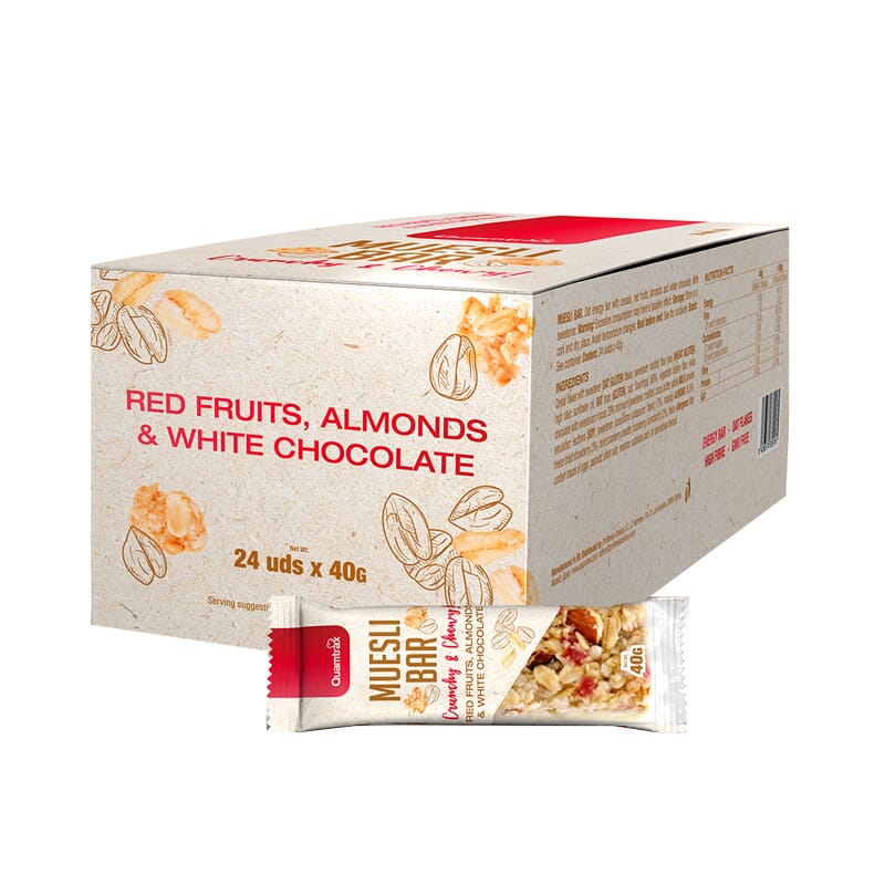 Muesli Bar Red Fruits Almonds White Chocolate 24 Ud 40g