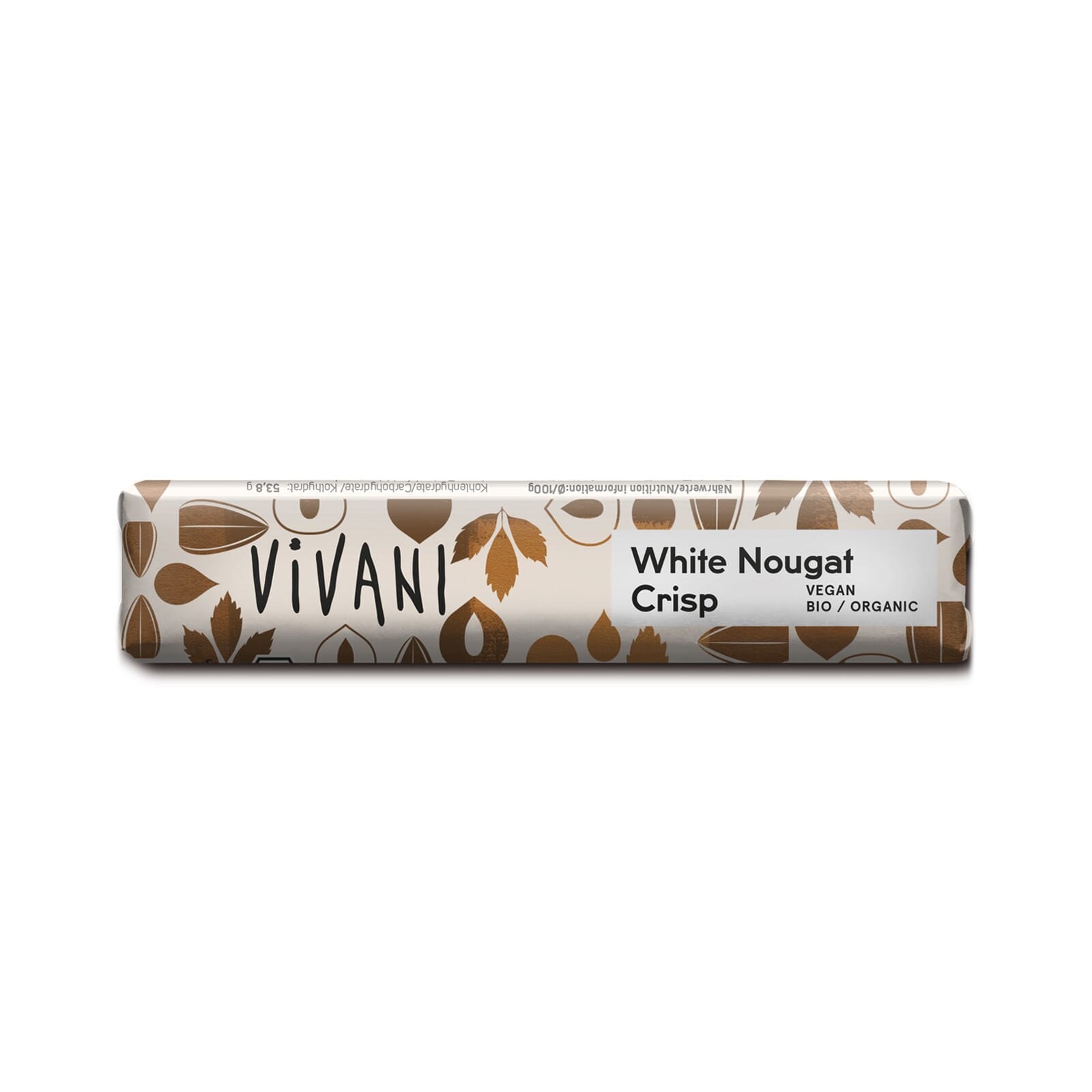 Reep van witte chocolade praliné en krokant van hazelnoot Bio 35g
