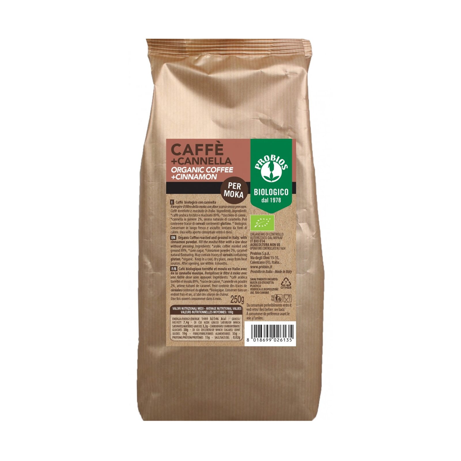 Café + Canela Bio 250g