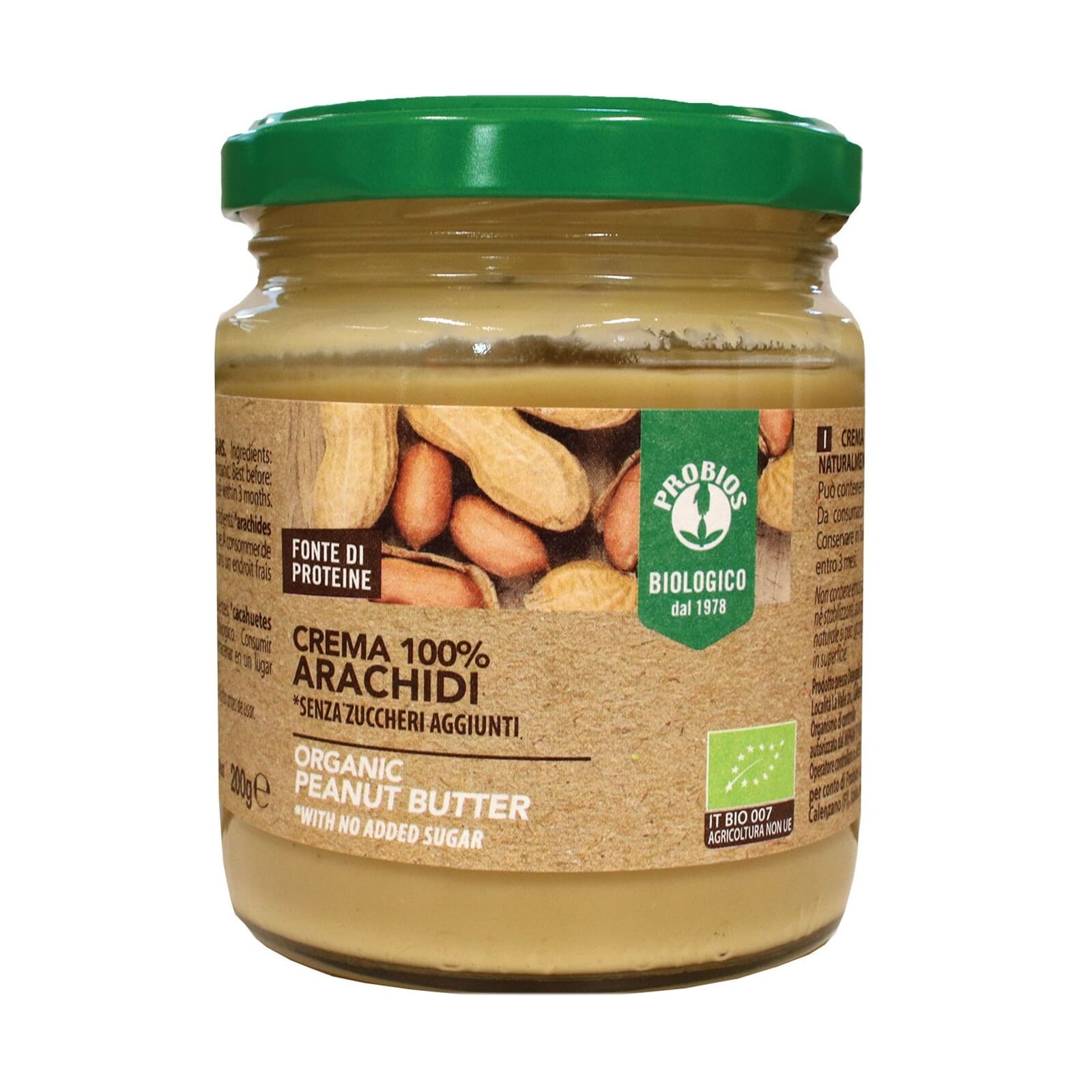 100% Crema De Cacahuete Sin Gluten Bio 200g