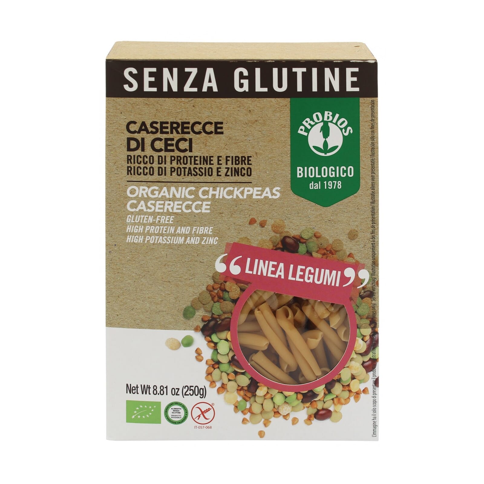 Caserecce De Garbanzos Sin Gluten Bio 250g