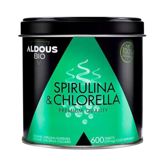 Espirulina Y Chlorella Ecológica Premium 600 Tabs Aldous