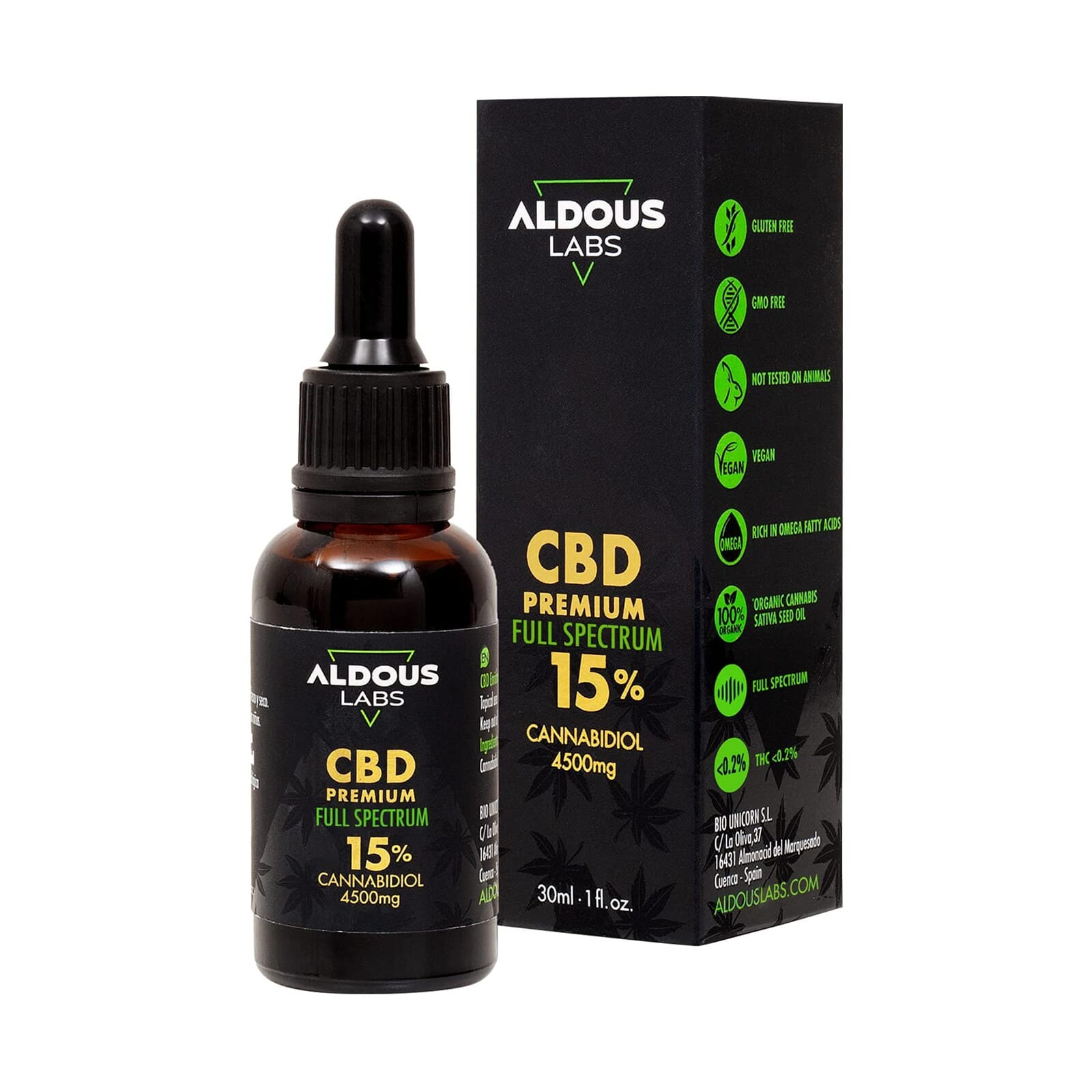 Biologische hennepolie 15% CBD Premium Full Spectrum 30 ml