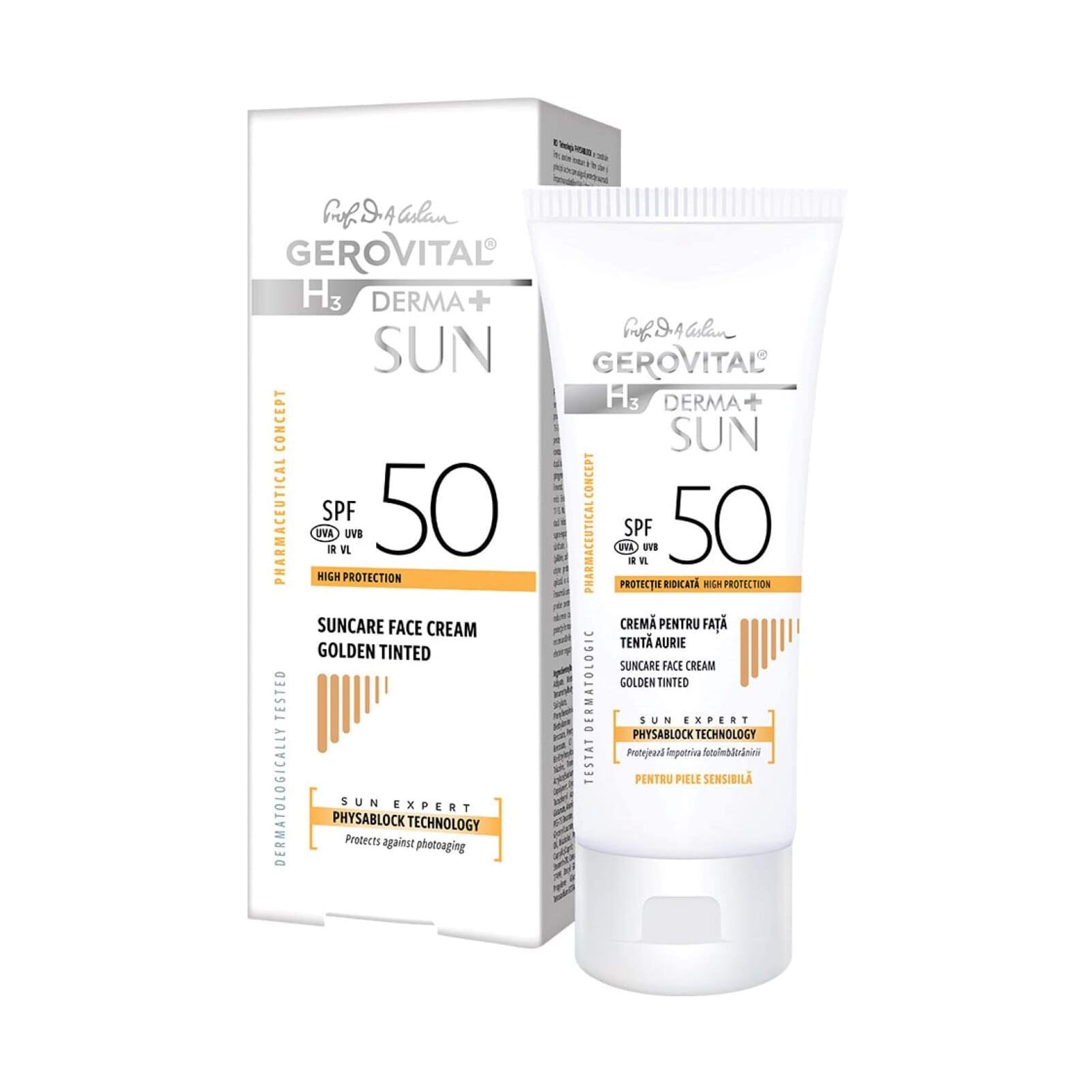 Crema Solar Facial SPF50 Golden Tinted 50 ml