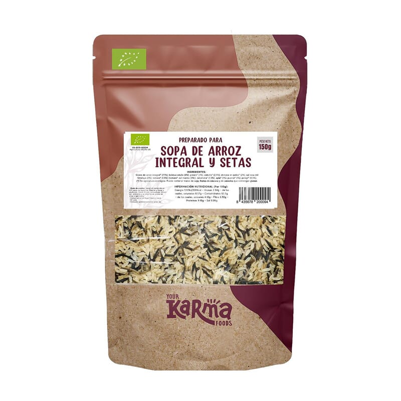 Sopa De Arroz Integral E Cogumelos Bio 150g