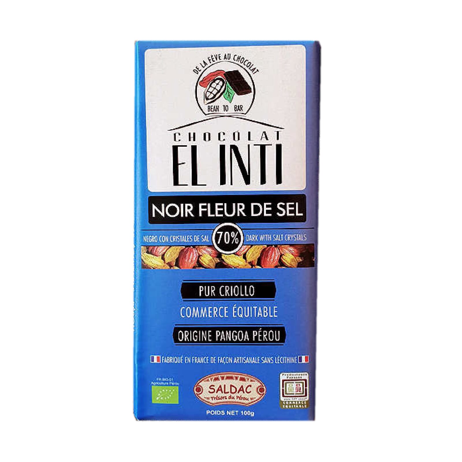 Chocolate Negro 70% Con Flor De Sal 100g