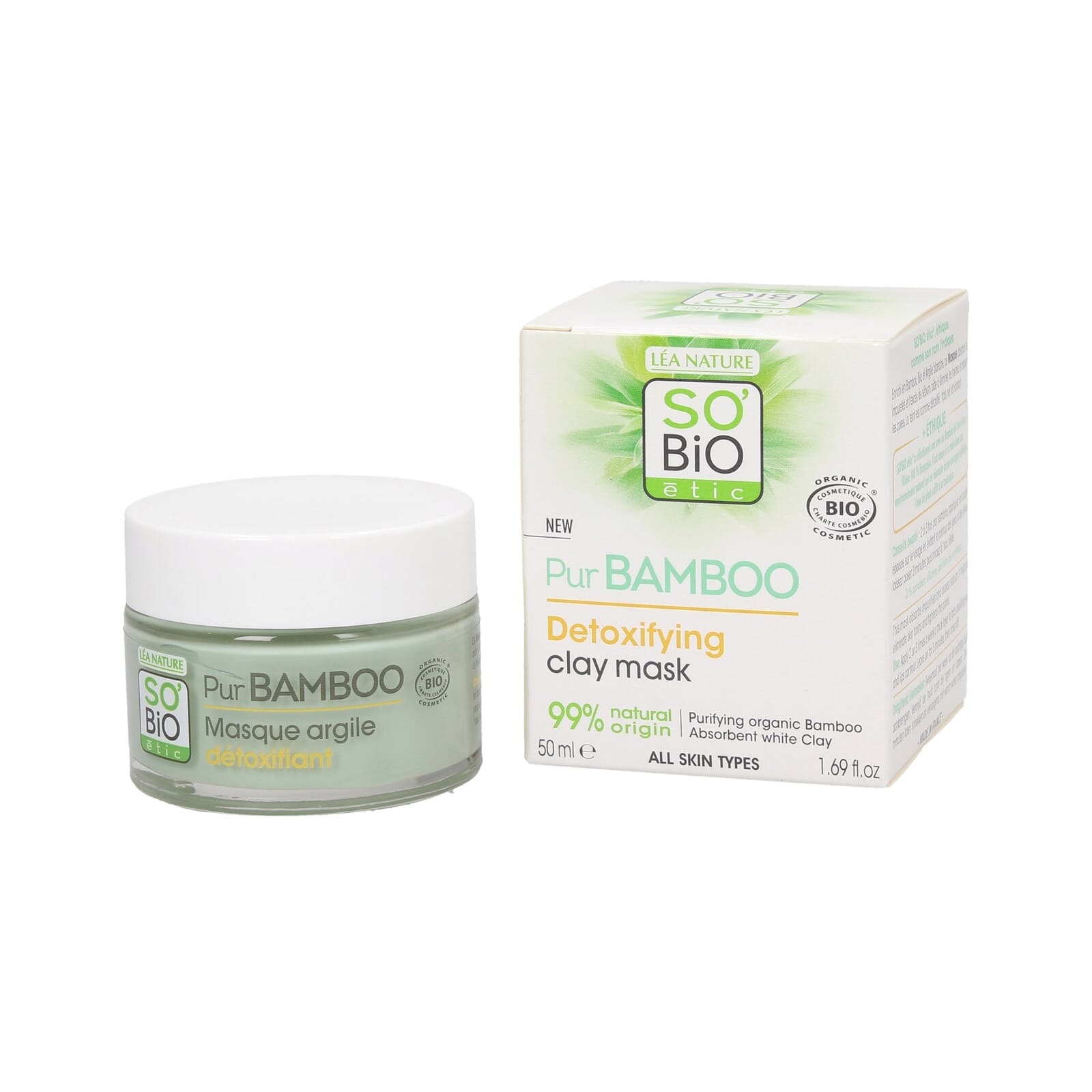 Pur Bamboo Máscara Argila Detox 50 ml