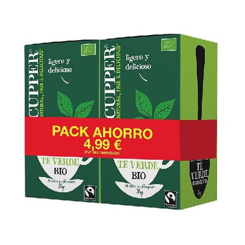 Pack Te Verde Cupper Duplo 40 Uds 35g