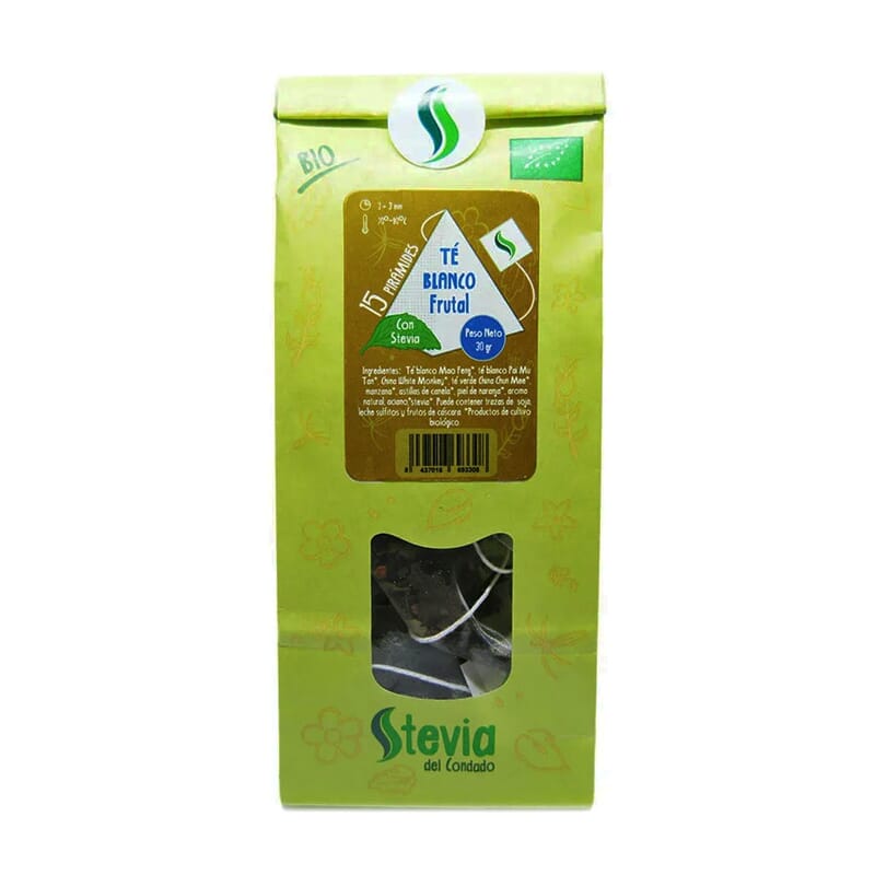 Té Blanco Frutal Con Stevia Bio 15 Uds