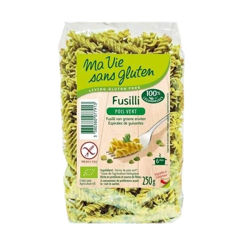 Fusilli Guisante Verde Ma Vie Sans Gluten 250g