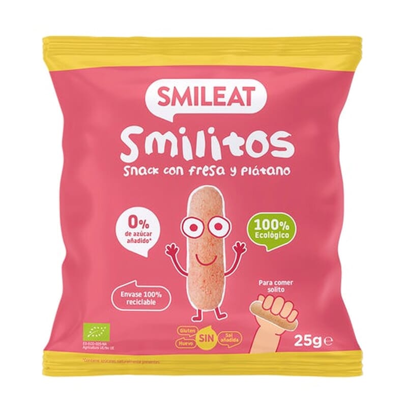 Smilitos Snacks Con Fresa Y Plátano 25g