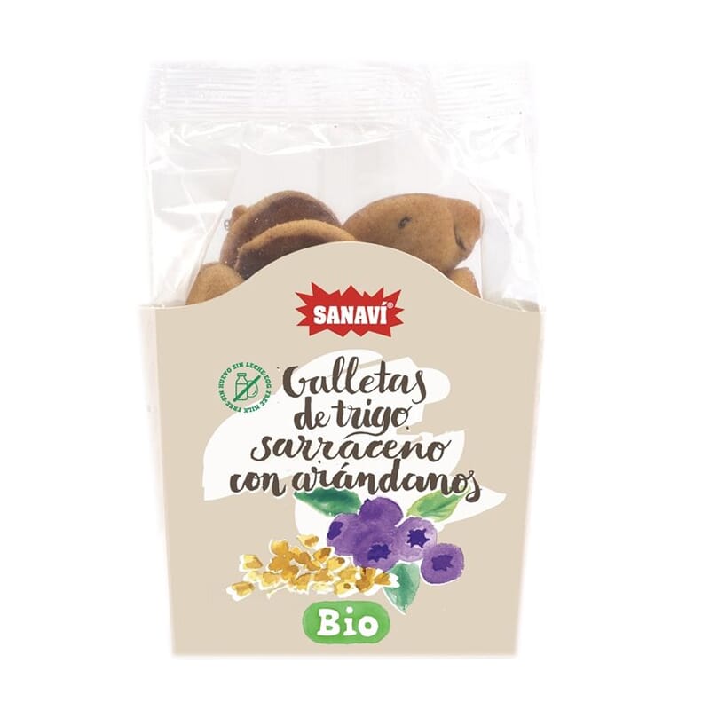 Bolachas De trigo Sarraceno Com Mirtilos 150g
