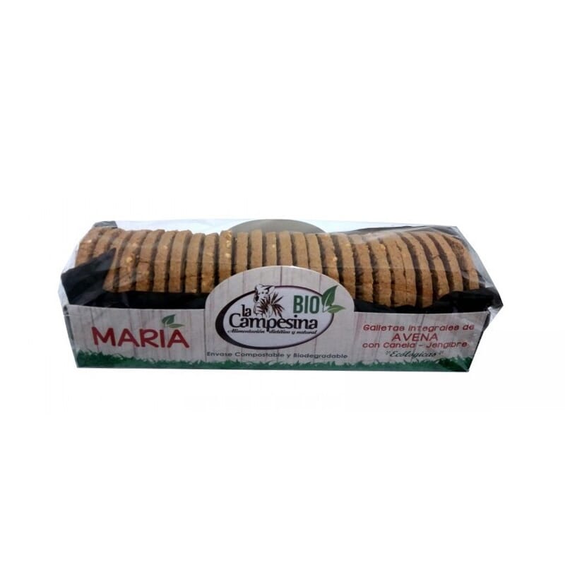 Maria Bolachas Integrais Aveia Canela E Gengibre Bio 200g