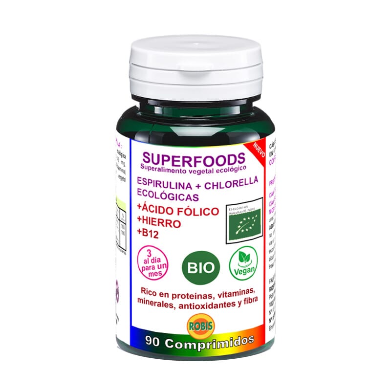 Superfoods Espirulina + Chlorella Bio 90 Tabs