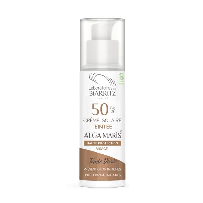 Crema Facial Con Color Dorado SPF50 50 ml