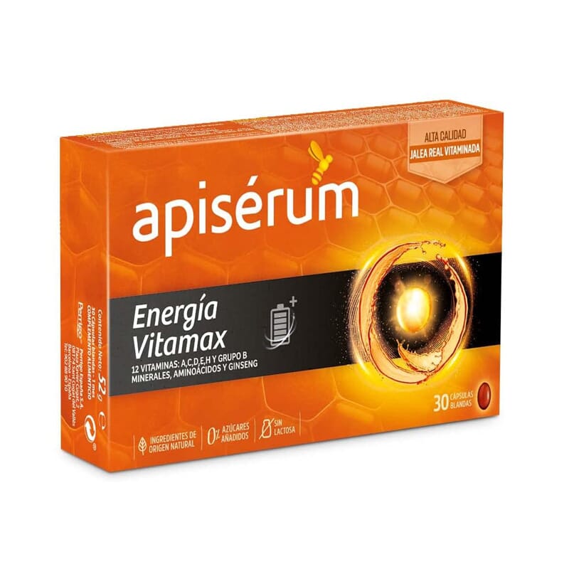 Apiserum Energía Vitamax 30 Perlas